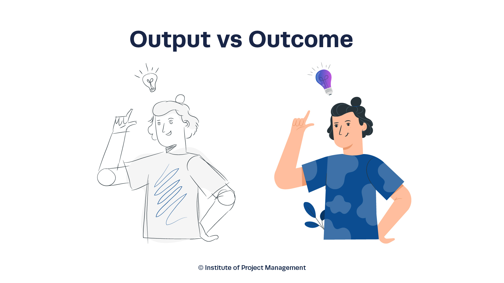 output vs outcome illustration