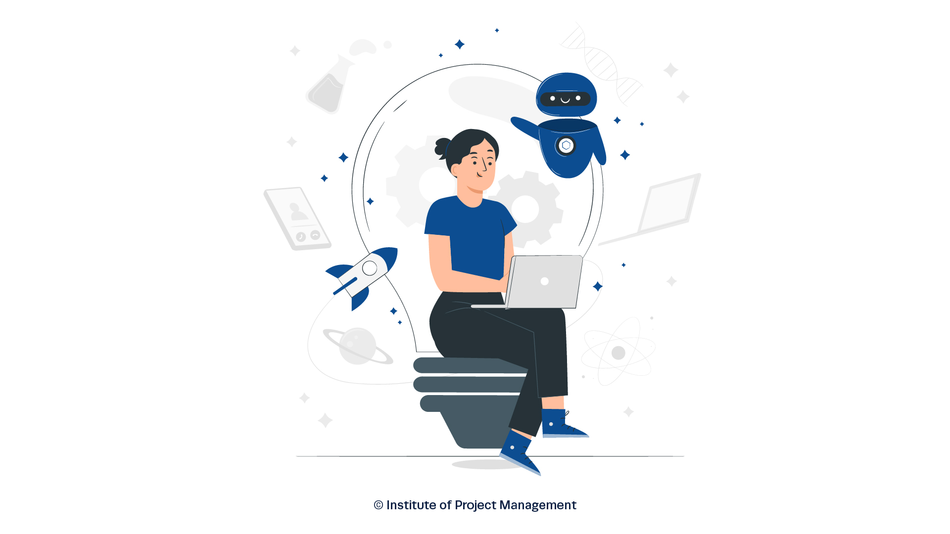 AI in Project Management Illustration