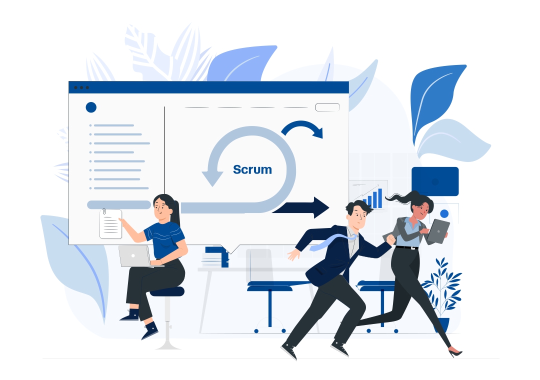 Scrum methodology illustration